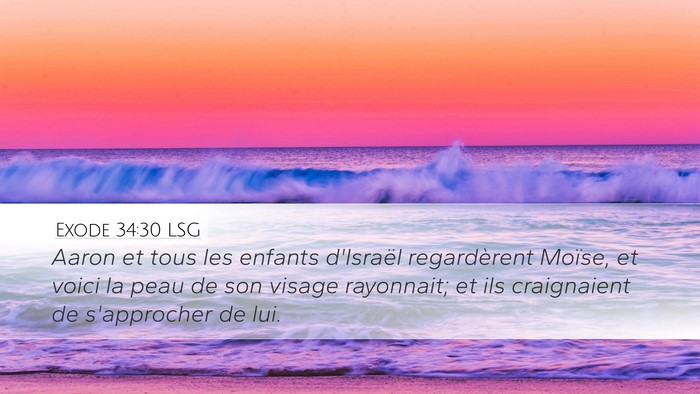 Exode 34:30 LSG Bible Verse Image