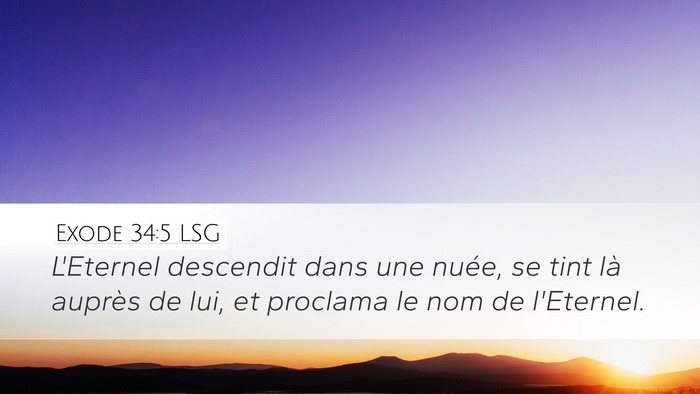 Exode 34:5 LSG Bible Verse Image