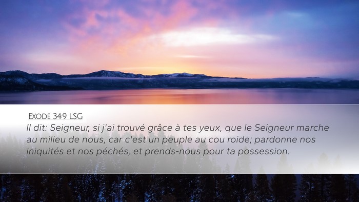 Exode 34:9 LSG Bible Verse Image