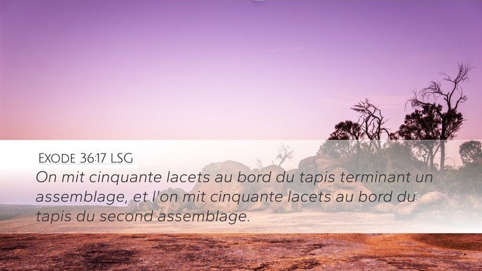 Exode 36:17 LSG Bible Verse Image