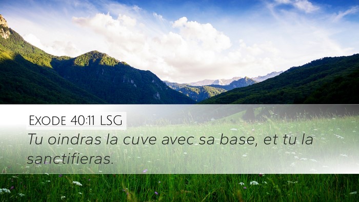 Exode 40:11 LSG Bible Verse Image
