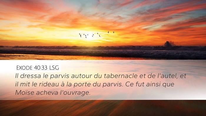 Exode 40:33 LSG Bible Verse Image