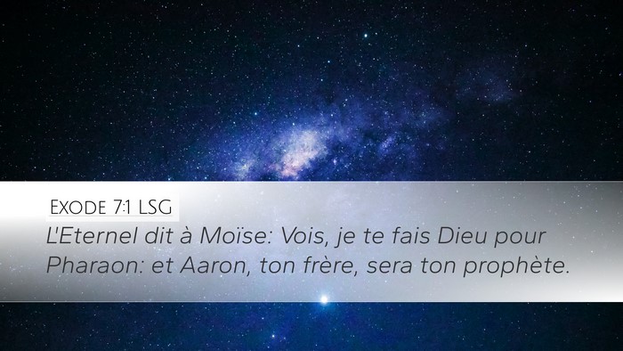 Exode 7:1 LSG Bible Verse Image