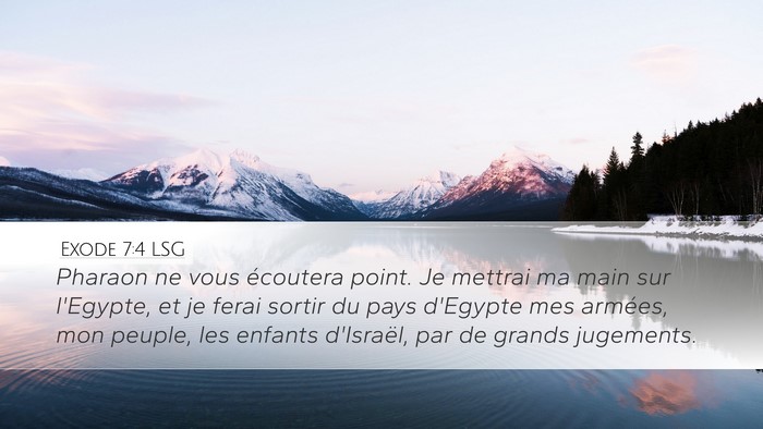 Exode 7:4 LSG Bible Verse Image