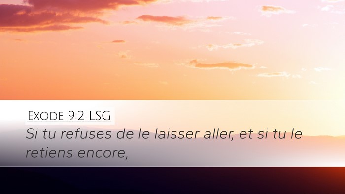Exode 9:2 LSG Bible Verse Image