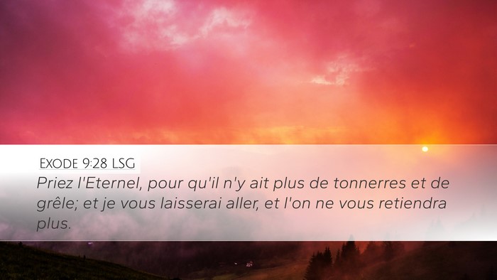 Exode 9:28 LSG Bible Verse Image