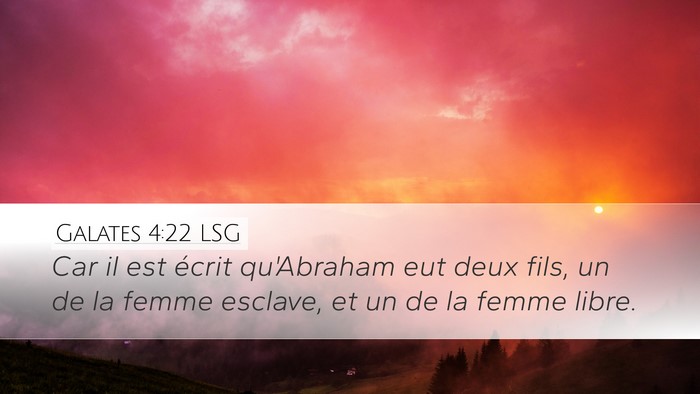 Galates 4:22 LSG Bible Verse Image