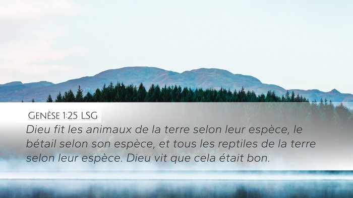 Genèse 1:25 LSG Bible Verse Image