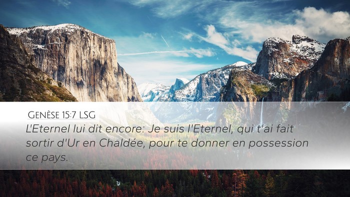 Genèse 15:7 LSG Bible Verse Image