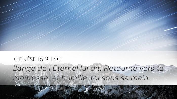 Genèse 16:9 LSG Bible Verse Image