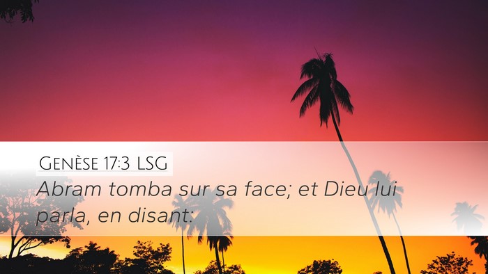 Genèse 17:3 LSG Bible Verse Image