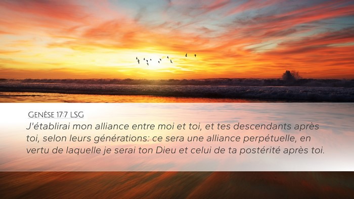 Genèse 17:7 LSG Bible Verse Image