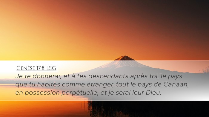 Genèse 17:8 LSG Bible Verse Image
