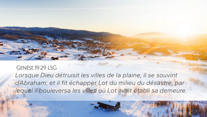 Genèse 19:29 LSG Bible Verse Image
