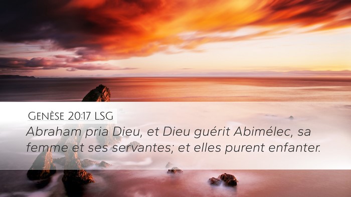 Genèse 20:17 LSG Bible Verse Image