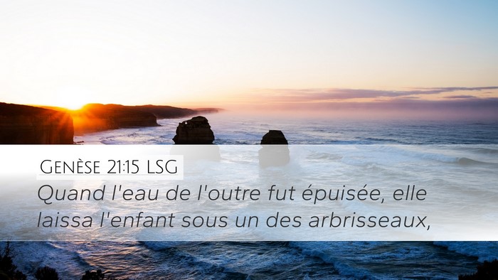 Genèse 21:15 LSG Bible Verse Image
