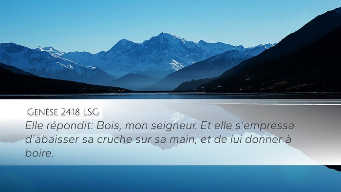 Genèse 24:18 LSG Bible Verse Image