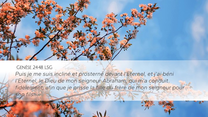 Genèse 24:48 LSG Bible Verse Image