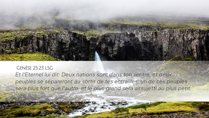 Genèse 25:23 LSG Bible Verse Image
