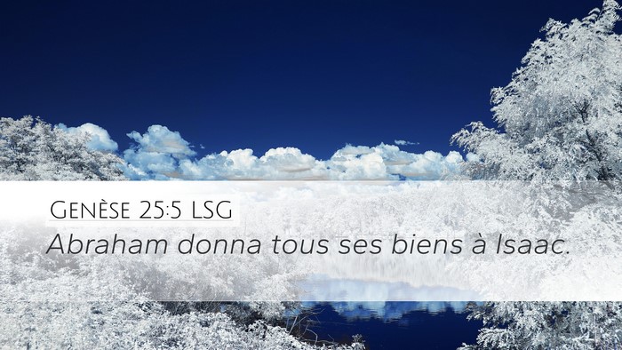 Genèse 25:5 LSG Bible Verse Image