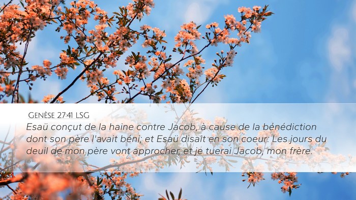 Genèse 27:41 LSG Bible Verse Image