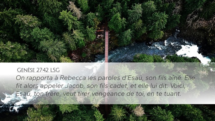 Genèse 27:42 LSG Bible Verse Image