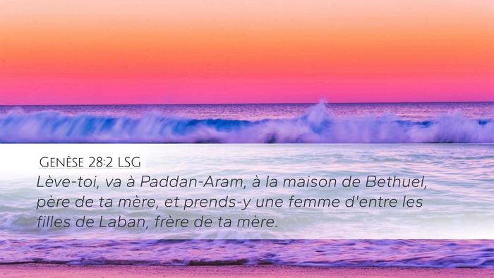 Genèse 28:2 LSG Bible Verse Image