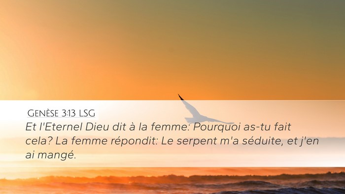 Genèse 3:13 LSG Bible Verse Image
