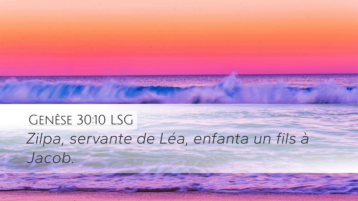 Genèse 30:10 LSG Bible Verse Image