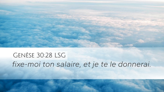 Genèse 30:28 LSG Bible Verse Image
