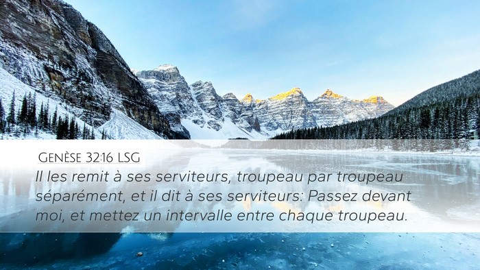 Genèse 32:16 LSG Bible Verse Image
