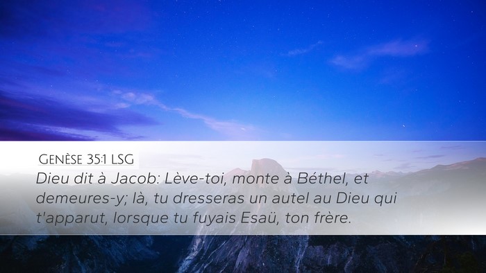 Genèse 35:1 LSG Bible Verse Image