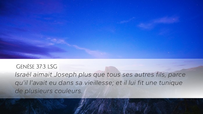 Genèse 37:3 LSG Bible Verse Image