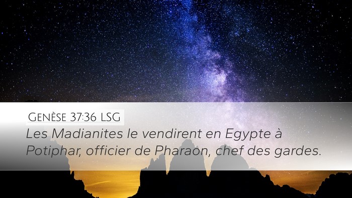 Genèse 37:36 LSG Bible Verse Image