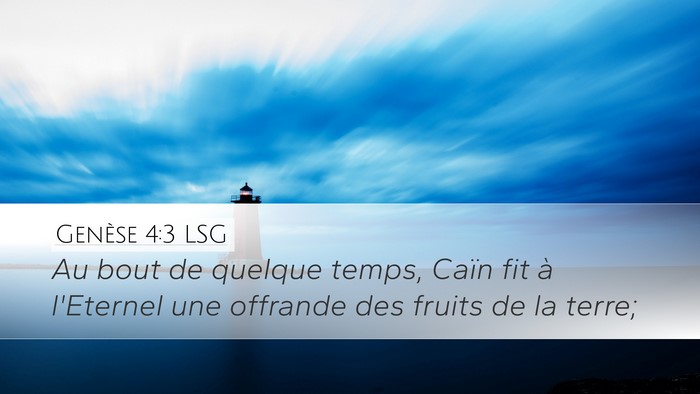 Genèse 4:3 LSG Bible Verse Image