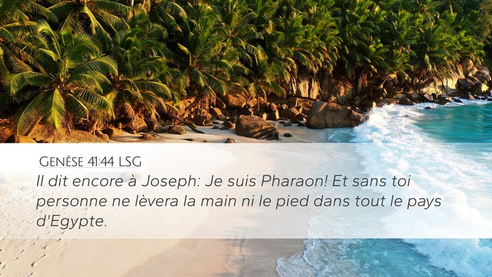 Genèse 41:44 LSG Bible Verse Image