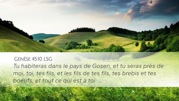 Genèse 45:10 LSG Bible Verse Image