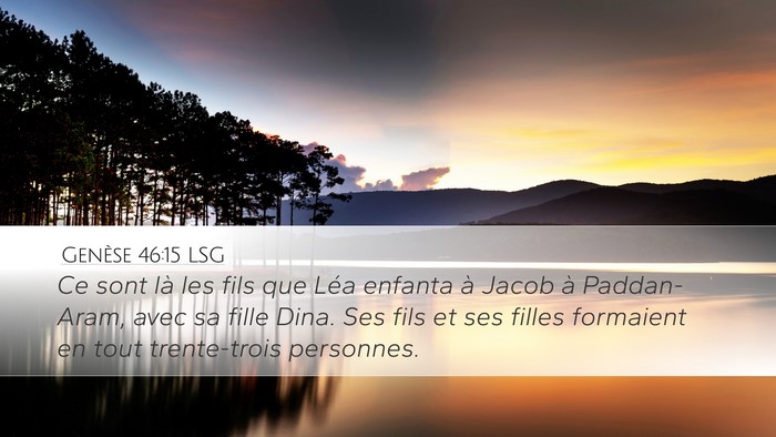 Genèse 46:15 LSG Bible Verse Image