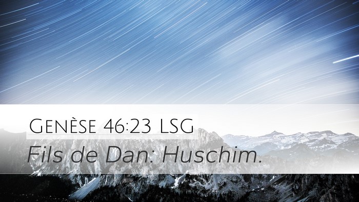 Genèse 46:23 LSG Bible Verse Image