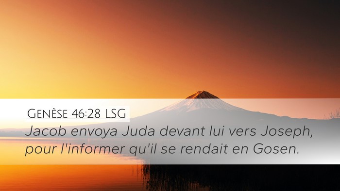 Genèse 46:28 LSG Bible Verse Image