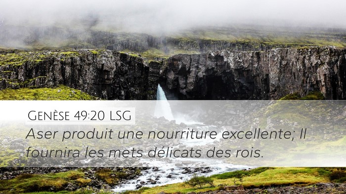Genèse 49:20 LSG Bible Verse Image