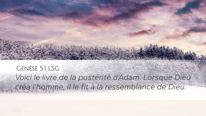 Genèse 5:1 LSG Bible Verse Image