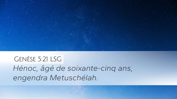 Genèse 5:21 LSG Bible Verse Image