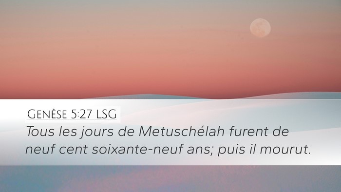 Genèse 5:27 LSG Bible Verse Image