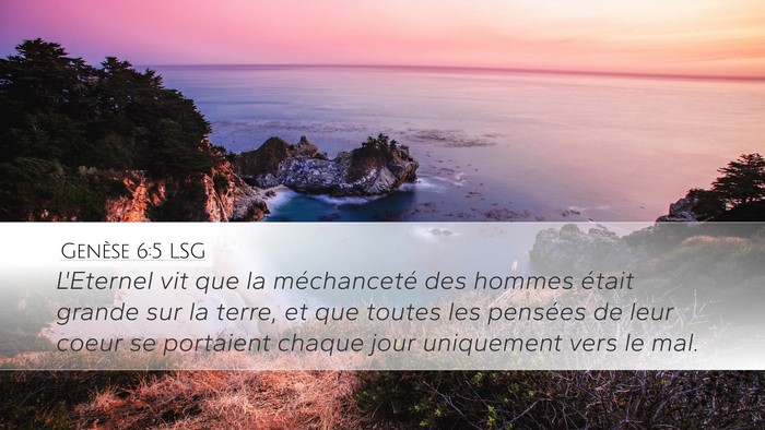 Genèse 6:5 LSG Bible Verse Image