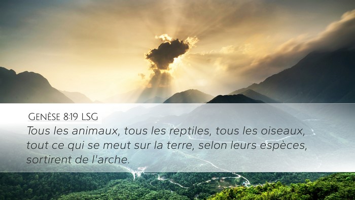 Genèse 8:19 LSG Bible Verse Image