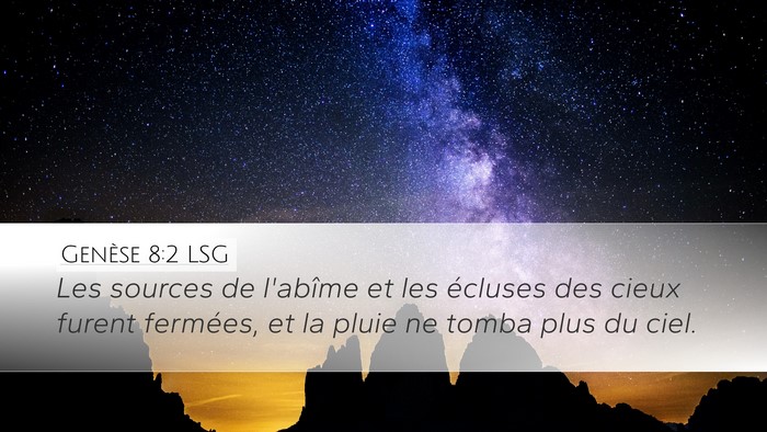 Genèse 8:2 LSG Bible Verse Image