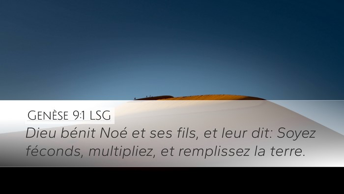Genèse 9:1 LSG Bible Verse Image