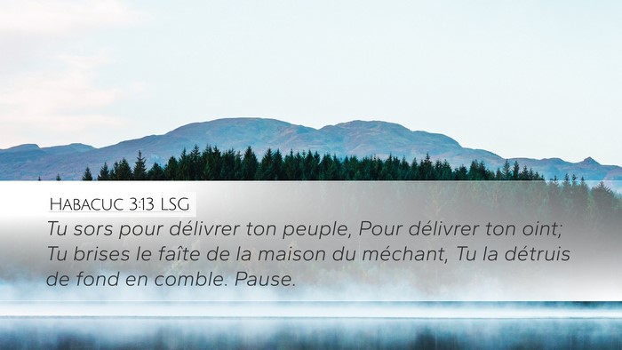 Habacuc 3:13 LSG Desktop Wallpaper - Tu sors pour délivrer ton peuple, Pour délivrer - Desktop Bible Verse Wallpaper