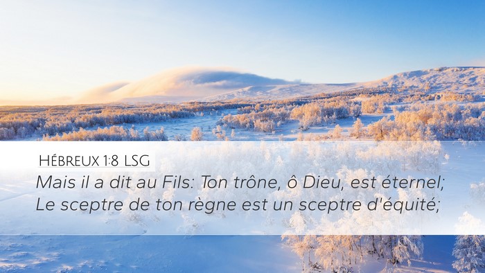 Hébreux 1:8 LSG Bible Verse Image